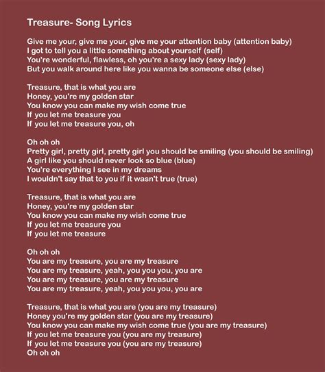 treasure lyrics.